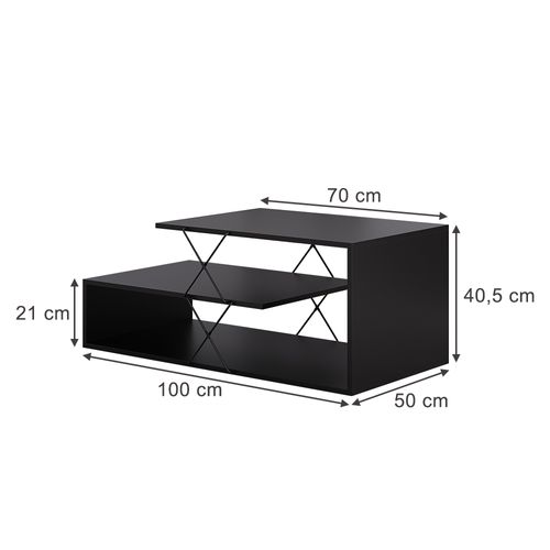 Table Basse Nario 55822 Noir 100x50cm