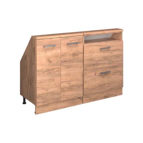 Ensembles De Meuble De Rangement Sous Pente Rion 55966 Chêne De Force Doré 120x81.6cm Lot De 2