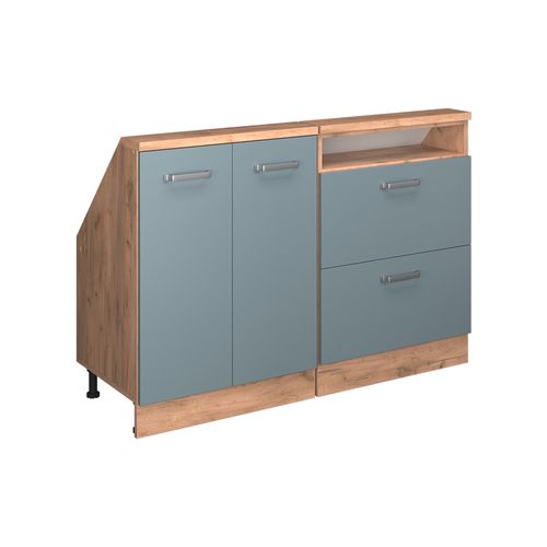 Ensembles De Meuble De Rangement Sous Pente Rion 55969 Bleu-gris/chêne Doré Lot De 2