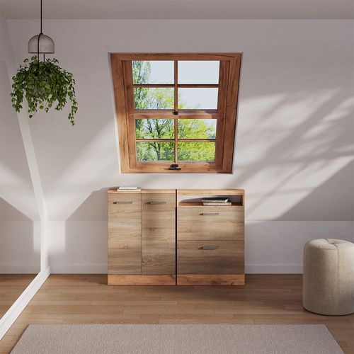 Ensembles De Meuble De Rangement Sous Pente Rion 55971 Sonoma/chêne Doré Lot De 2