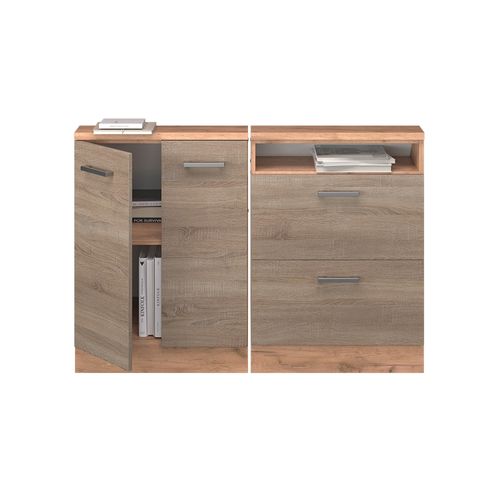 Ensembles De Meuble De Rangement Sous Pente Rion 55971 Sonoma/chêne Doré Lot De 2