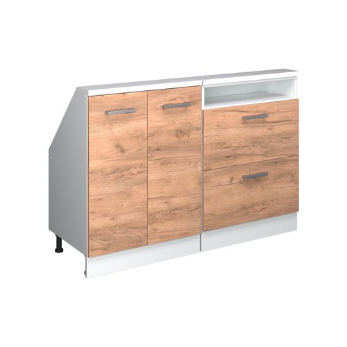 Ensembles De Meuble De Rangement Sous Pente Rion 55979 Chêne Doré/blanc Lot De 2