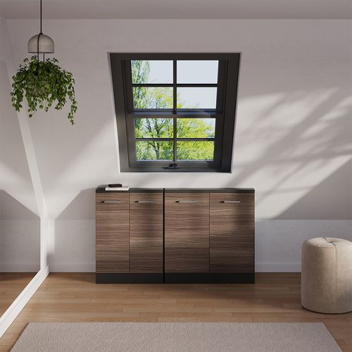 Ensembles De Meuble De Rangement Sous Pente Rion 55991 Gris Noble/anthracite Lot De 2