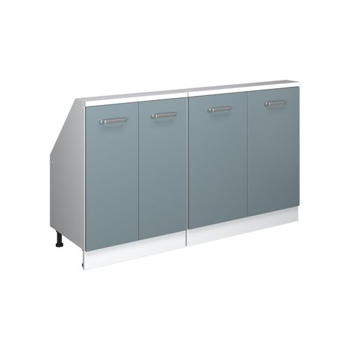 Ensembles De Meuble De Rangement Sous Pente Rion 56008 Bleu-gris/chêne Doré Lot De 2