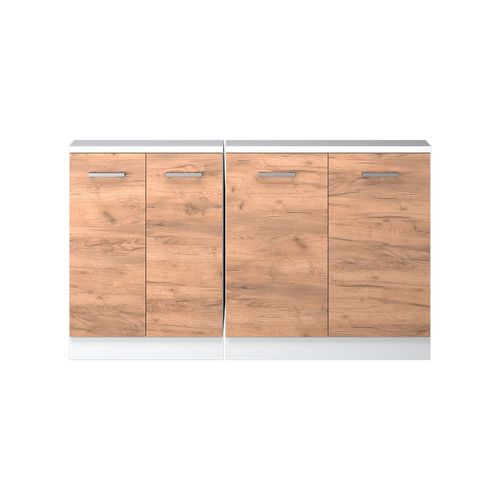 Ensembles De Meuble De Rangement Sous Pente Rion 56018 Chêne Doré/blanc Lot De 2