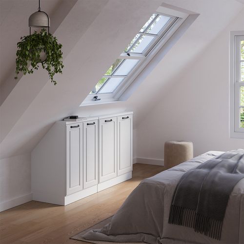 Ensembles De Meuble De Rangement Sous Pente Rion 56025 Blanc Campagne/blanc Lot De 2