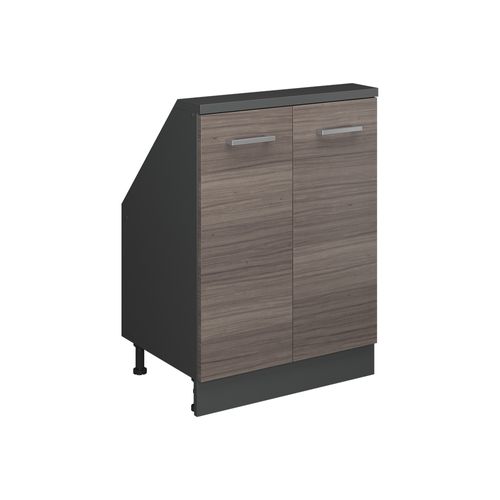 Meuble De Rangement Sous Pente Rion 56108 Gris Noble/anthracite Avec 2 Portes