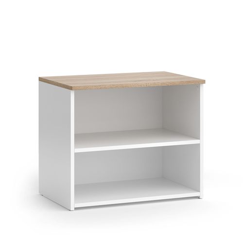 Meuble TV Wido 56263 Blanc/sonoma 60x50cm Avec 2 Compartiments