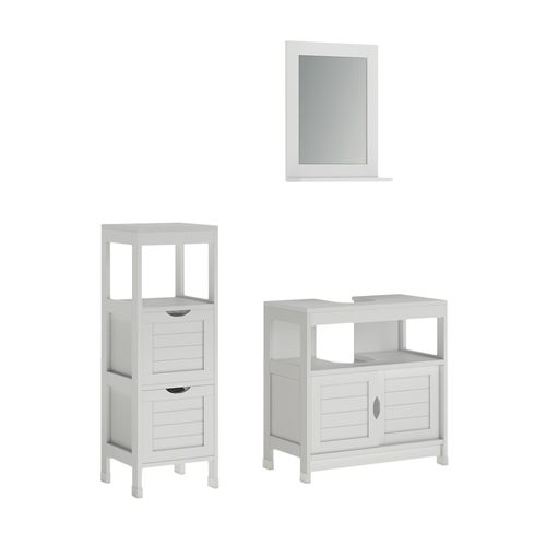 Meubles Bain Vilda 56276 Blanc 3 Pièces