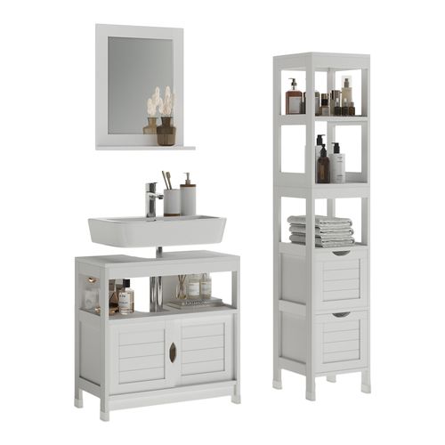Meubles Bain Vilda 56277 Blanc 3 Pièces