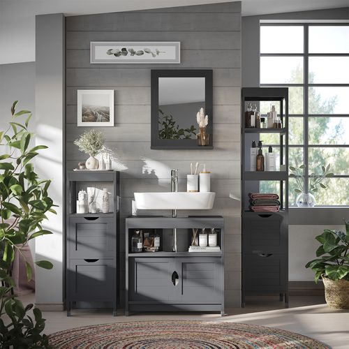 Meubles Bain Vilda 56280 Gris 3 Pièces