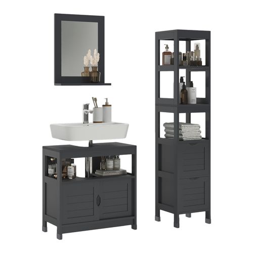 Meubles Bain Vilda 56281 Gris 3 Pièces