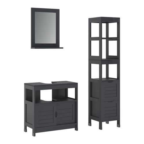 Meubles Bain Vilda 56281 Gris 3 Pièces