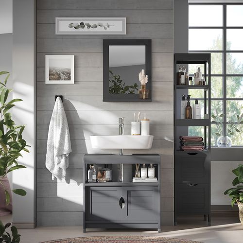 Meubles Bain Vilda 56281 Gris 3 Pièces