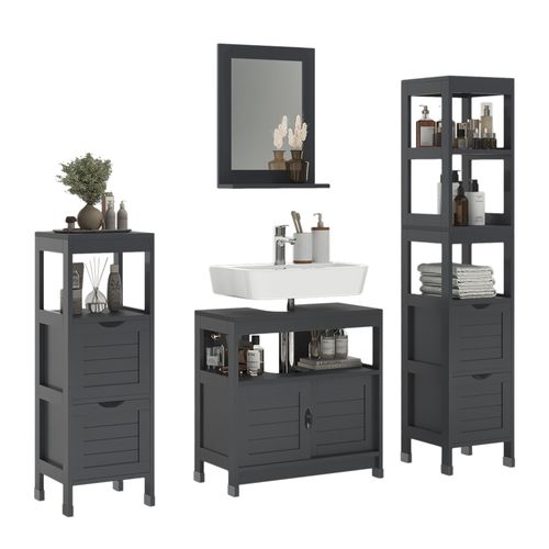 Meubles Bain Vilda 56282 Gris 4 Pièces