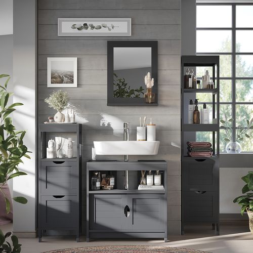 Meubles Bain Vilda 56282 Gris 4 Pièces
