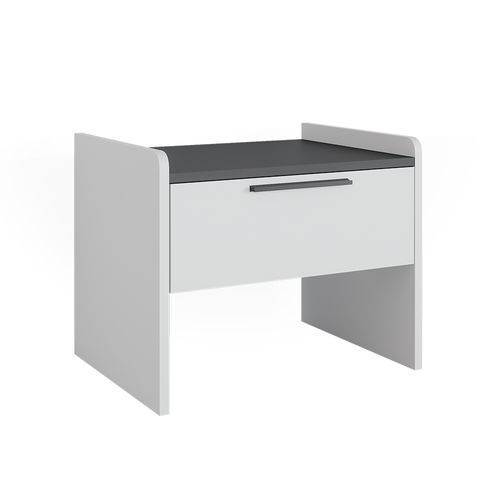 Banquette De Salle à Manger Roman 56283 Blanc 53.5x41.1cm Avec 1 Tiroir