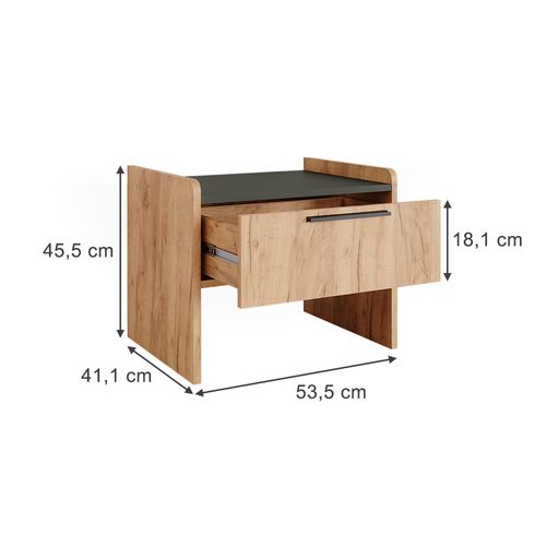 Banquette De Salle à Manger Roman 56285 Sable Chêne 53.5x41.1cm Avec 1 Tiroir