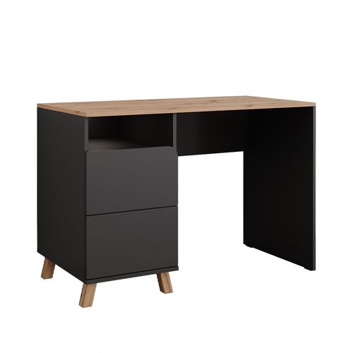 Coiffeuse Karen 56298 Anthracite/artisan 110cm Avec Tiroirs