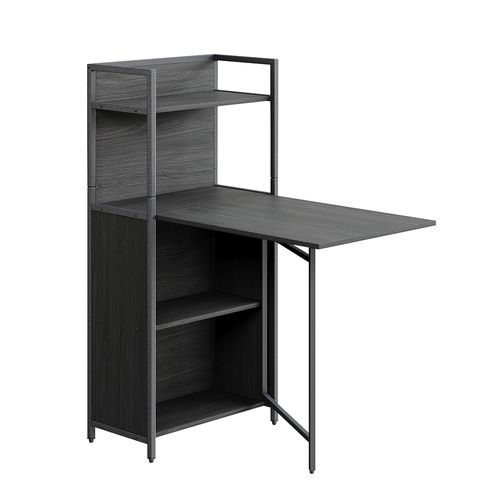 Bureau Savio 56376 Noir 57x30cm Avec Plateau De Table Pliant