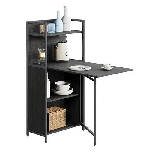 Bureau Savio 56376 Noir 57x30cm Avec Plateau De Table Pliant