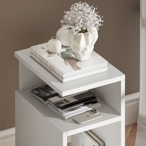 Table De Nuit Elios 56389 Blanc 25x45.3cm