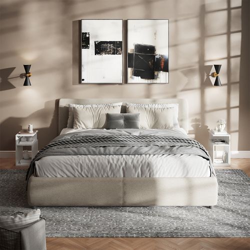 Table De Nuit Elios 56389 Blanc 25x45.3cm