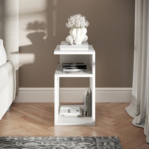 Table De Nuit Elios 56389 Blanc 25x45.3cm