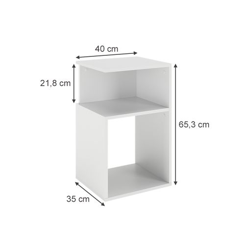 Table De Nuit Elios 56390 Blanc 40x65.3cm