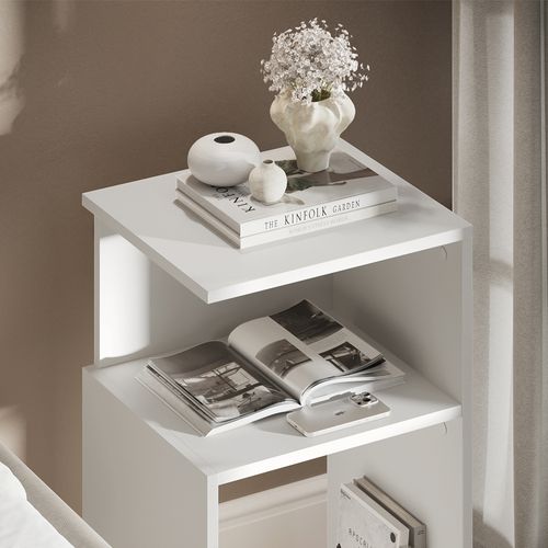 Table De Nuit Elios 56390 Blanc 40x65.3cm