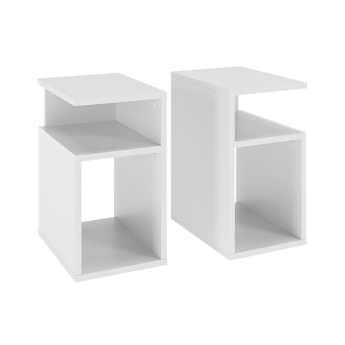 Table De Nuit Elios 56391 Blanc Lot De 2