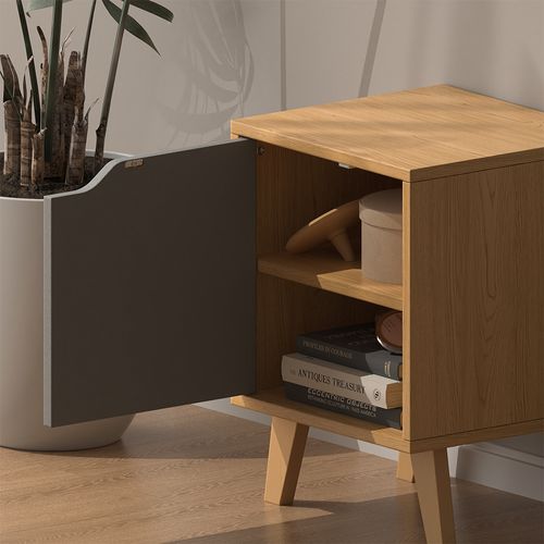 Table De Nuit Malu 56397 Chêne/anthracite 2 Pièces