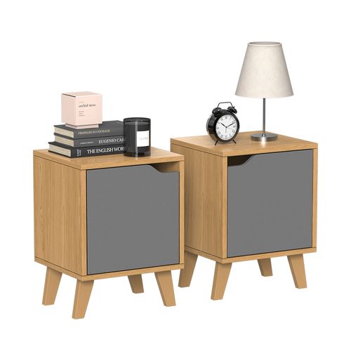 Table De Nuit Malu 56397 Chêne/anthracite 2 Pièces