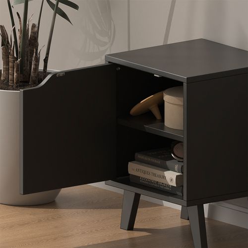 Table De Nuit Malu 56400 Noir Lot De 2