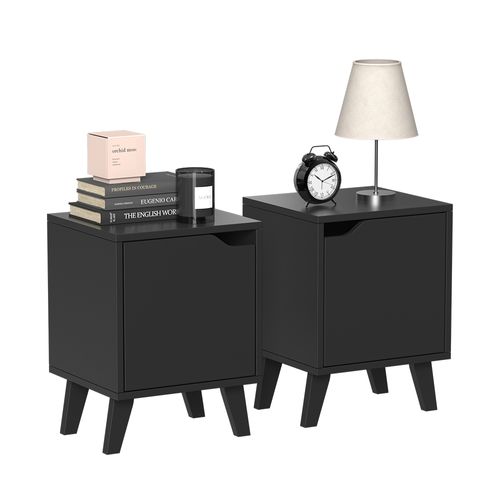 Table De Nuit Malu 56400 Noir Lot De 2
