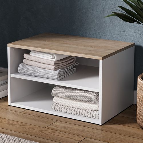 Commode Betti 56433 Blanc/sonoma 60x36cm Avec 2 Compartiments