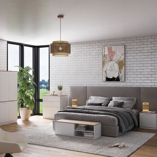 Commode Betti 56433 Blanc/sonoma 60x36cm Avec 2 Compartiments