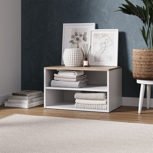 Commode Betti 56433 Blanc/sonoma 60x36cm Avec 2 Compartiments