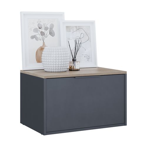 Commode Betti 56434 Anthracite/sonoma 60x36cm Avec Portes