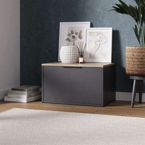 Commode Betti 56434 Anthracite/sonoma 60x36cm Avec Portes