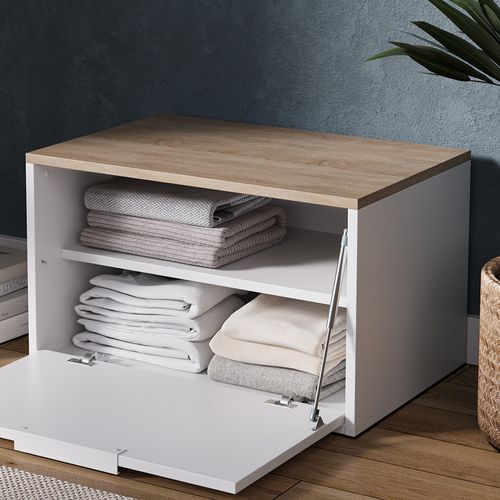 Commode Betti 56435 Blanc/sonoma 60x36cm Avec Portes