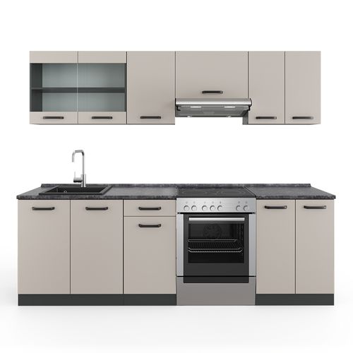 Ligne De Cuisine R-line 56480 Cachemire 240cm , Pt Anthracite