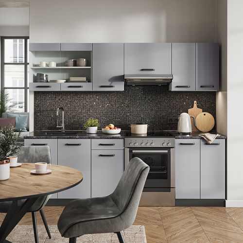 Ligne De Cuisine R-line 56482 Gris/anthracite 240cm , Pt Anthracite