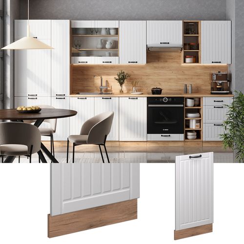 Façade De Lave-vaisselle Fame-line 56501 Blanc Campagne 45cm Sans Pt