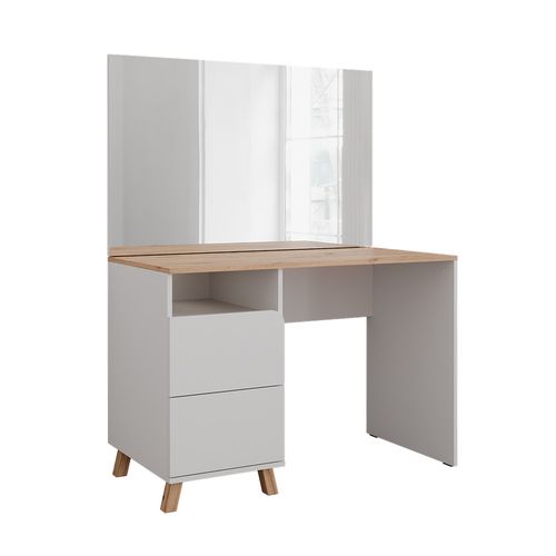 Coiffeuse Karen 56528 Blanc/artisan 110cm Avec Miroir