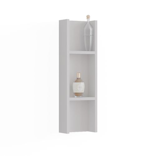 Armoire Dappoint Sherry 56568 Blanc 20x65cm Avec 3 Compartiments De Rangement