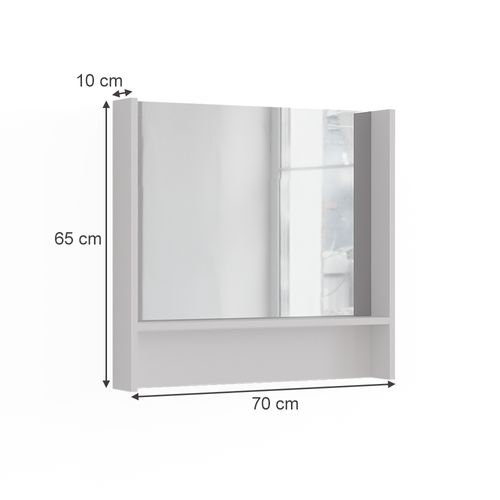 Miroir Mural Sherry 56570 Blanc 70x65cm