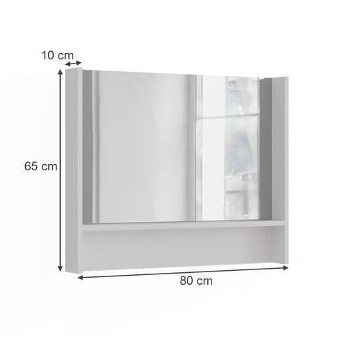 Miroir Mural Sherry 56571 Blanc 80x65cm