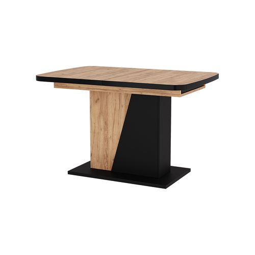 Table à Manger Extensible Fenaro, Chêne Noir/force De Lor, 120/160x80cm