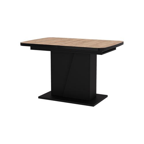 Table à Manger Extensible Fenaro, Chêne Noir/force De Lor, 120/160x80cm